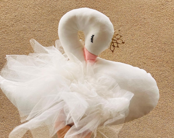 Schwan Plüsch, Tüllflügel, Baby Kinderzimmer Dekor
