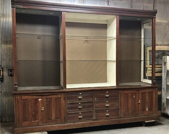 8 4 Antique Apothecary Pharmacy Cabinet Vintage Etsy