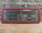 Wood Transom Window, Glass Pane Window,Vintage Architectural Salvage Frame a52 , Vintage Transom,Home Decor, Architectural Salvage Window