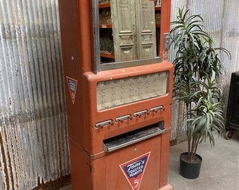 Vintage Tom&#39;s Toasted Peanuts Vending Machine, Candy Vending Machine Collectible, Vending Machine, Advertising Sign, Collectible