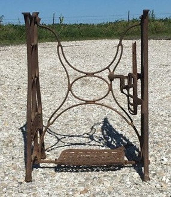 Treadle Sewing Machine, Cast Iron Base, Industrial Age, New Treadle Sewing Machine, Cast Iron Base, Industrial Age, New
