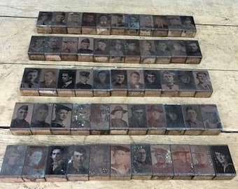 55 planchas de cobre para impresión tipográfica, bloques de impresión, soldado de la Primera Guerra Mundial, marinero, ejército, marina E