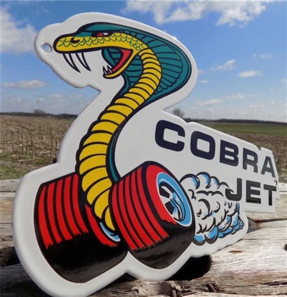 当時物CELT COBRA ステッカー 楕円形 Cobra Jet Sign, Metal Porcelain Sign, Advertising Sign, Ford