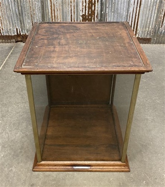 Countertop Showcase General Store Display Vintage Wood Framed Glass Case B Store Display Cabinet Wood Display Case Glass Case Etsy