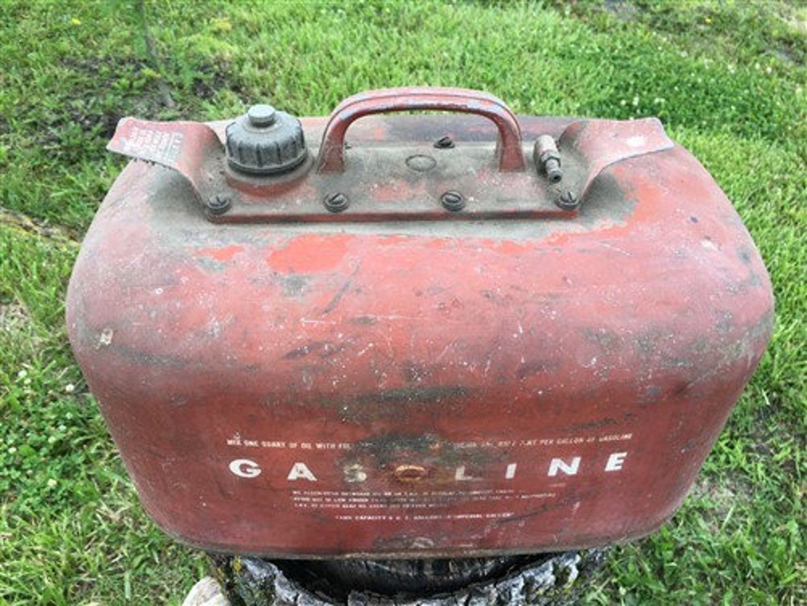 6 Gallon Gasoline Gas Fuel Tank Metal Can Outboard Boat Motor Etsy