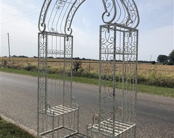 Outech Metal Black Rose Arch Lawn Terrace Courtyard Wedding Decoration 1.2x2.2m Heavy Duty Garden Arches with Base Suitable For Climbing Plants Backyard Outech Metal Black Rose Arch Lawn Terrace Courtyard Wedding Decoration 1.2x2.2m Heavy Duty Garden Arches with Base Suitable For Climbing Plants Backyard