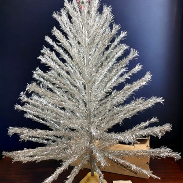 6 'Carey McFall Aluminium Taper Tree, Orig Box, Modell 6109, Vintage Christmas
