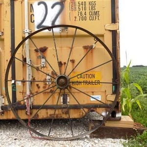 6 Cast Iron Implement Wheels, Wagon Wheel, Tractor Steel Rims, Industrial Age H. Wagon Wheels, Spoke Wheels, Farm Tractor Wheels, Wheel Rims