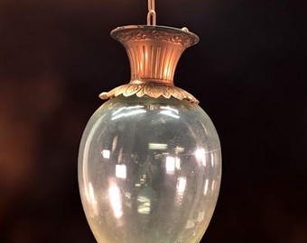 Antique Apothecary Show Globe, Hanging Pharmacy Globe, Glass Jar D
