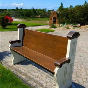 Vintage Wooden Church Pew, 4&#39; 6&quot; Porch Bench, Entry Foyer, Dining Seating, C26
