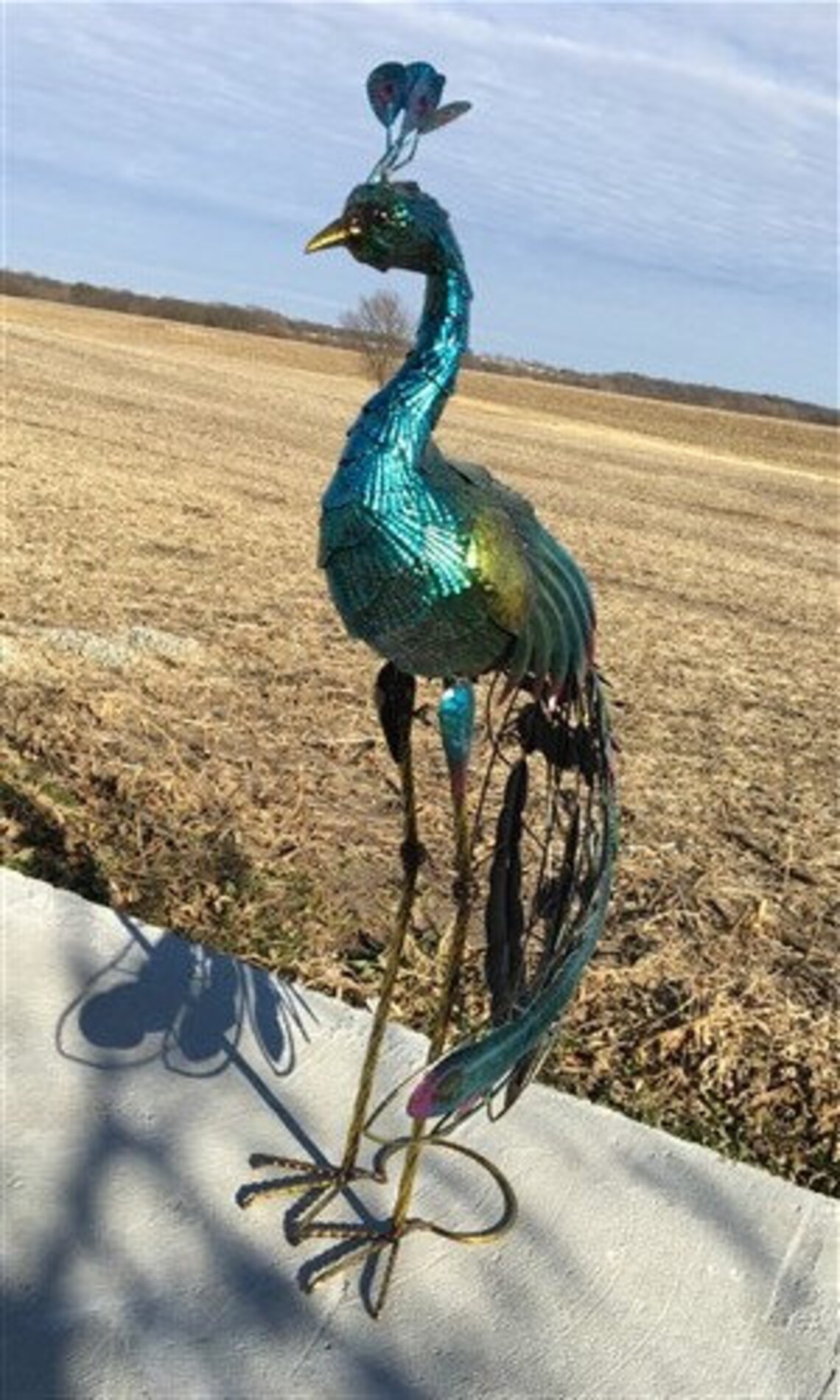 Pfau Metall Kunst Statue Pfau Garten Deko Skulptur Outdoor | Etsy