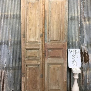 Antique French Double Doors (39.5x92) Raised Panel Doors, European Doors A492