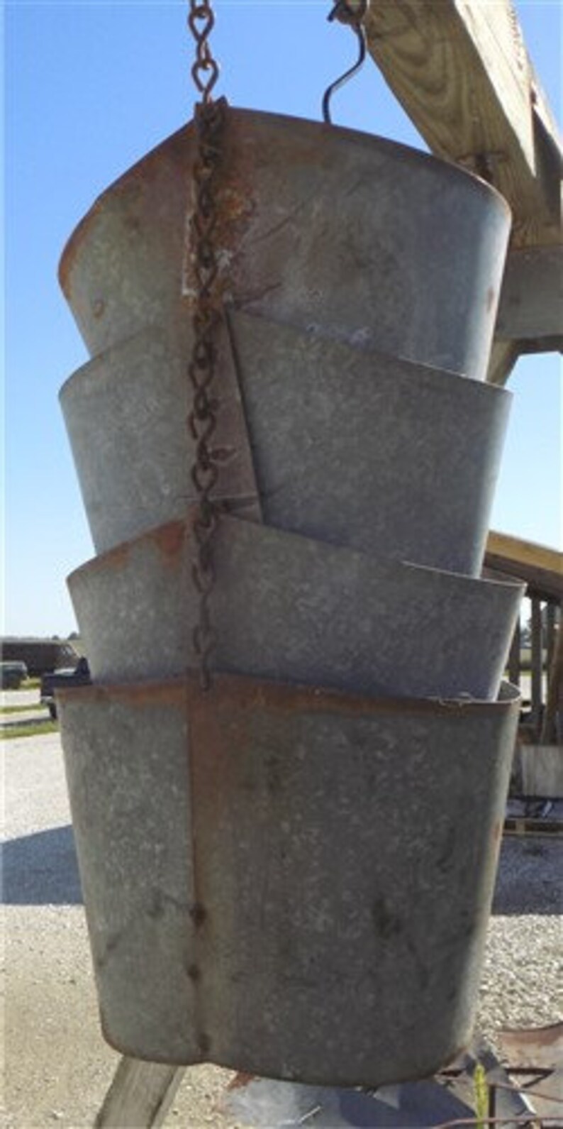 Bucket Flex Spout Galvanized Tin Grain Auger Discharge Spout Etsy