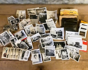 Black & White Photographs, Negatives, BW Snapshots, Mixed Lot, Family Genealogy