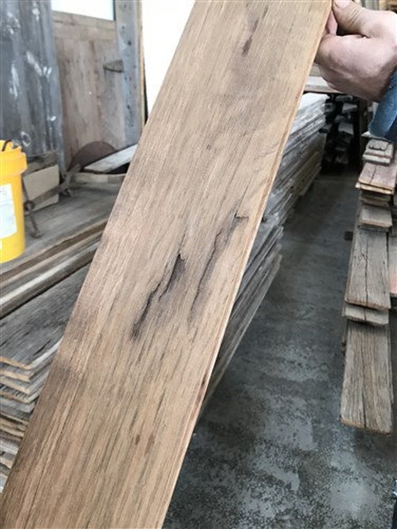 Reclaimed Solid Wood White Oak Flooring Hardwood Floor Tongue Etsy
