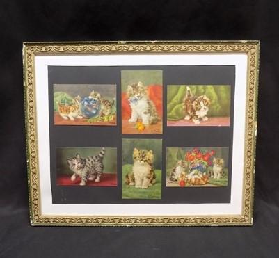 Vintage Wooden Framed Cat Art, Rectangular Photo Picture Mirror Art Frame G, Vintage Wood Frame, Photo Frame, Picture Frame, Art Frame