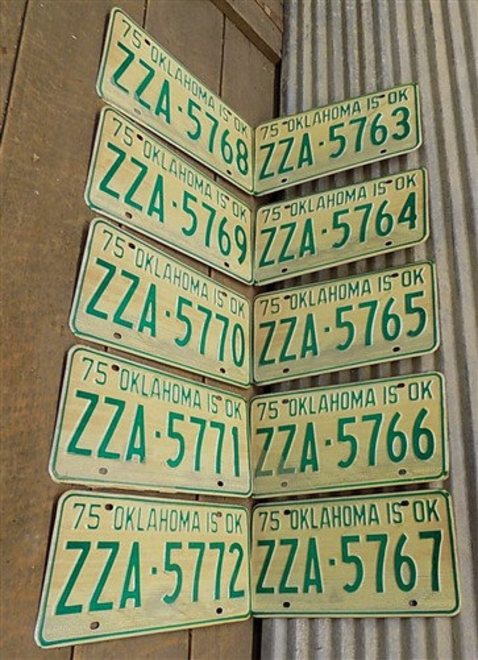 Set 50 License Plates Lot Vintage Automobile Car Truck Tags Etsy