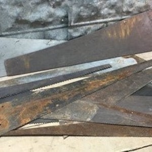 10 Hand Saw Blades for Folk Art Painting One Man Cross Cut Rustic Vintage A9, Vintage Blades, Rustic Decor, Vintage Tools, Hand Saw Blade