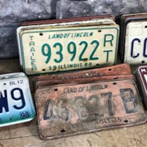 Set of 50 License Plates Lot, Vintage Automobile Car Truck Tags JZ, Vintage License Plates, Vintage Car Tags, Truck Tags, License Plate Art