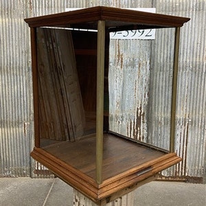 Countertop Showcase, General Store Display, Vintage Wood Framed Glass Case, B, Store Display Cabinet, Wood Display Case, Glass Case