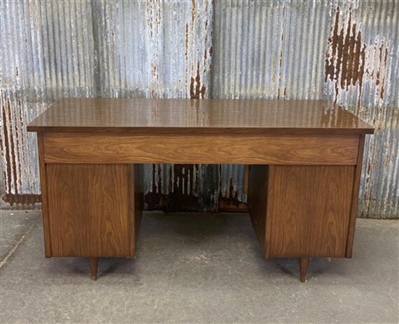 Vintage Mid Century Desk Home Office Furniture Desk With Drawers