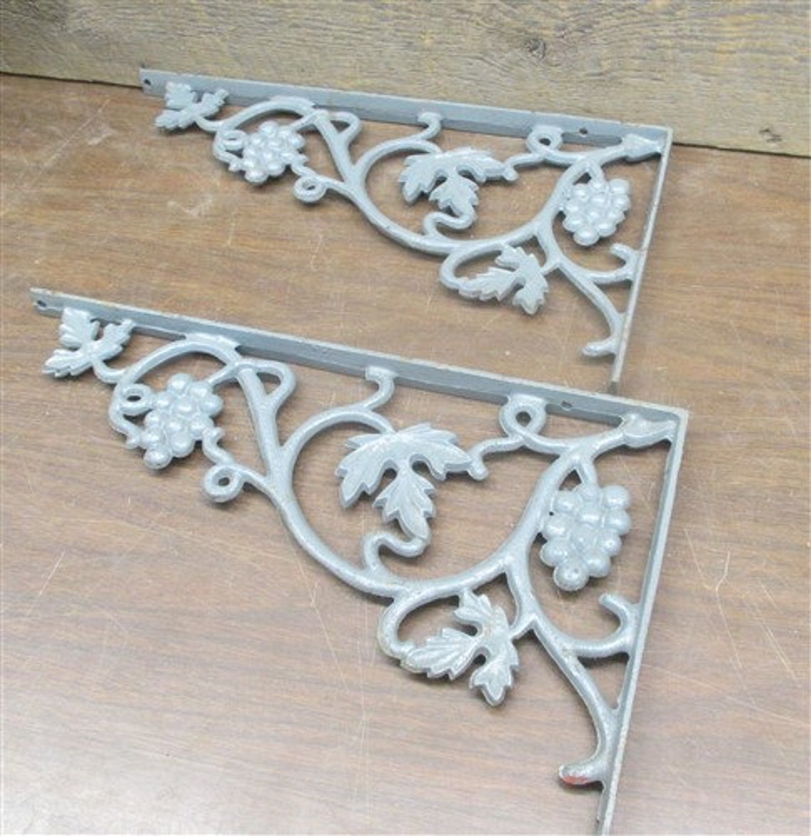 2 Elegant Eastlake Metal Shelf Brackets Art Deco Ornate Clock Etsy