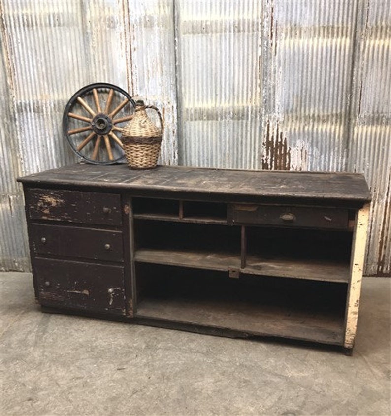 Industrial Workbench Table Rustic Kitchen Island Counter Etsy