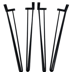 4 Metal Table Legs, Mid Century Industrial Age Style Legs, Hairpin Legs, S, Hairpin Legs. Table Base Legs, Mid Century Style Legs, Metal Leg
