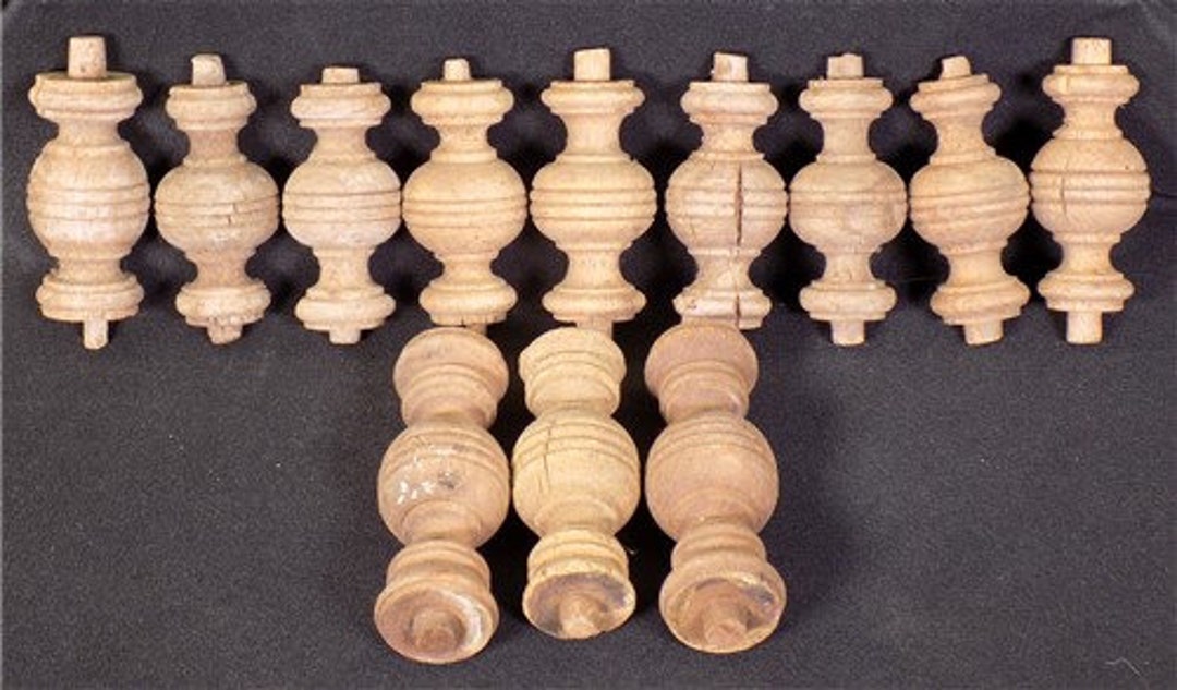 Lot Wood Spindles, Architectural Salvage Fretwork Furniture House Trim Vintage X Wooden Spindles