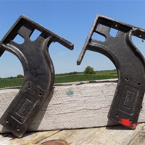 Russwin 128 C Potbelly Door Closer Brackets, Vintage Industrial Hardware I, Industrial Brackets, Cast Iron Hardware, Door Closer Hardware
