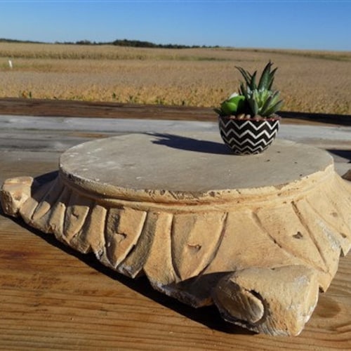 Large Wooden Architectural Column Base, Ionic shops Column Plinth, Wood Riser Base A9 Wedding Decor, Column Plinth, Pillar Stand, Column Pedestal