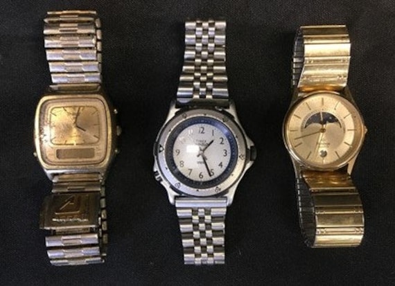 3 Mens Vintage Watches, Pulsar Gardner Denver Quincy … - Gem