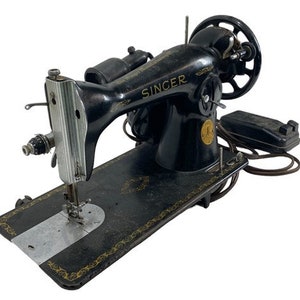 1949 Singer Sewing Machine, Model 15, Serial No#AJ060798, Electric Foot Pedal