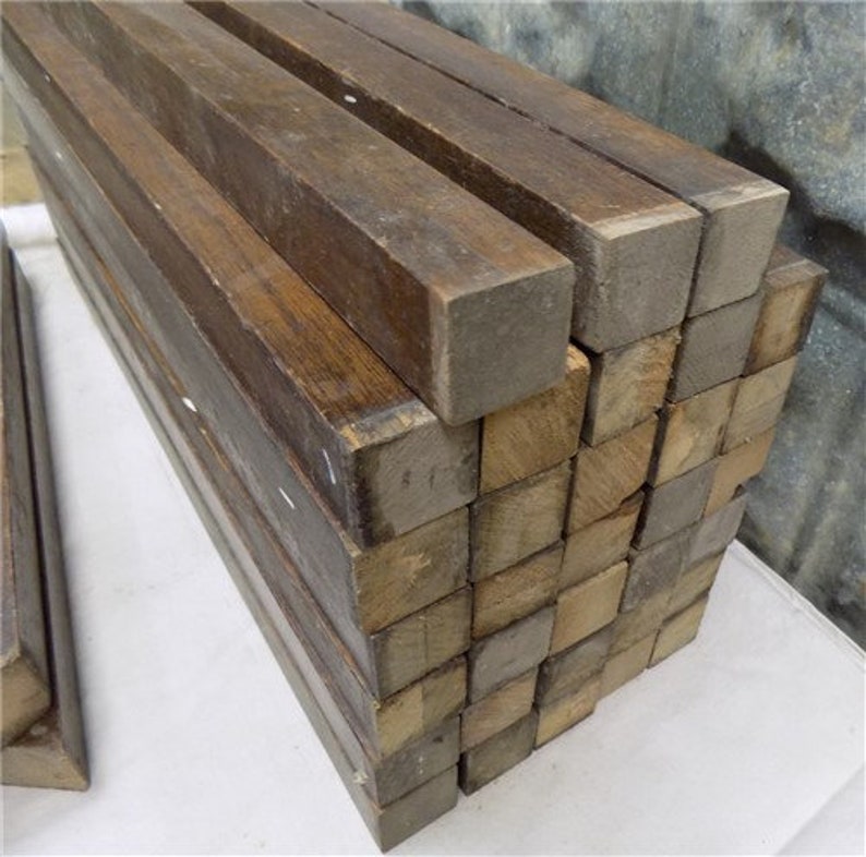 42 Oak Wooden Balusters Architectural Salvage Spindles Porch Etsy