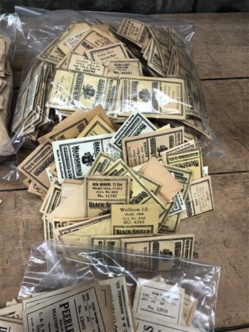 Watch Mainsprings Lot, NOS Watch Component Movement Parts, Replacement Parts image 4