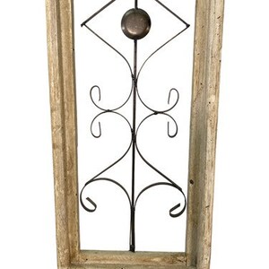 Rustic Wood Metal Gothic Window Frame, Distressed Architectural Window ...