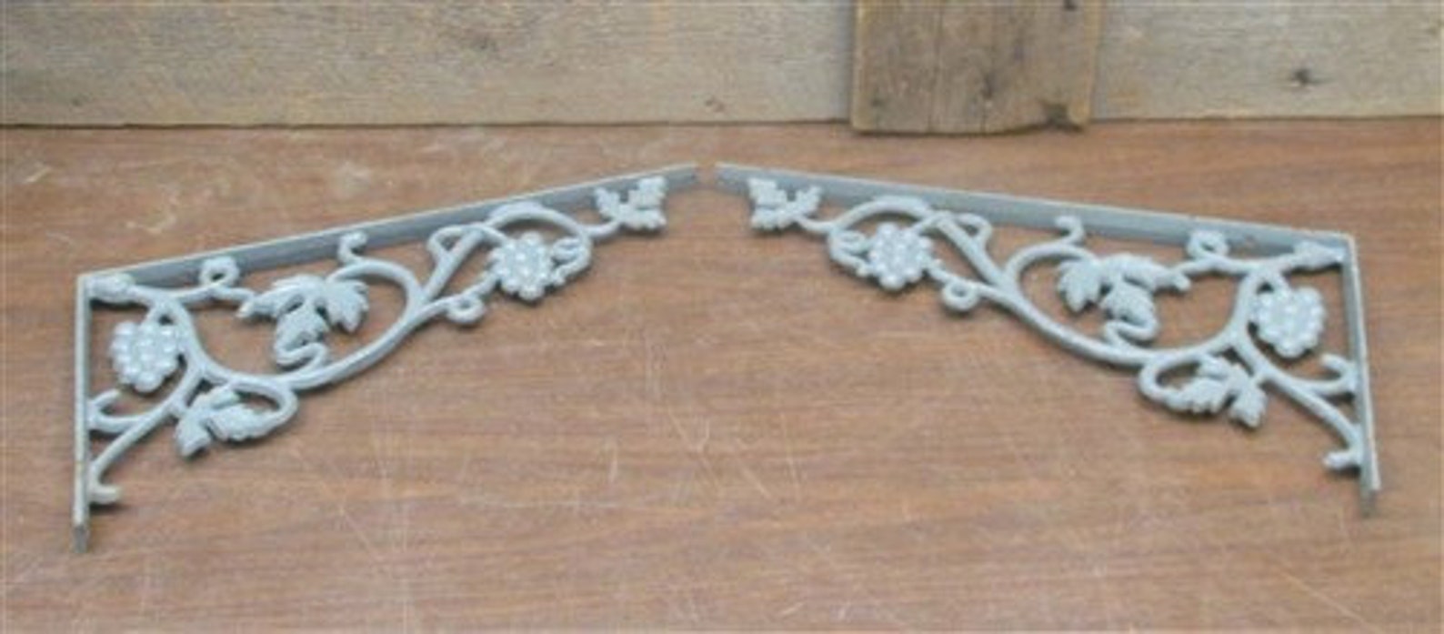 2 Elegant Eastlake Metal Shelf Brackets Art Deco Ornate Clock Etsy