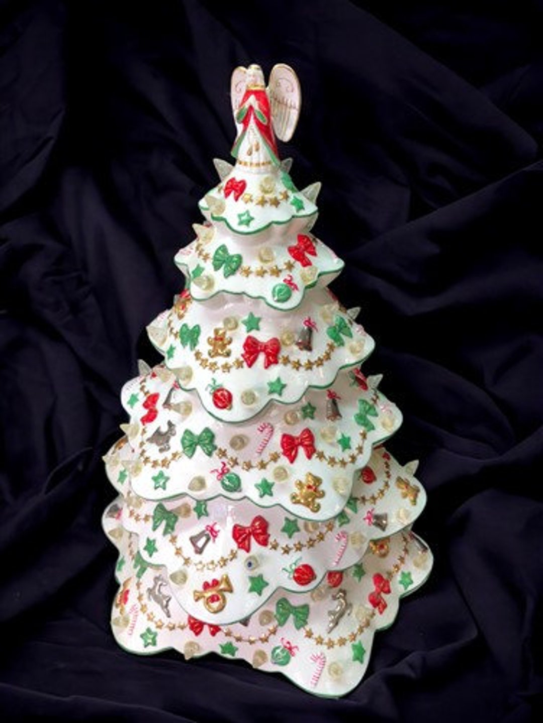 Danbury Mint Lighted White Porcelain Christmas Tree, Christmas Magic