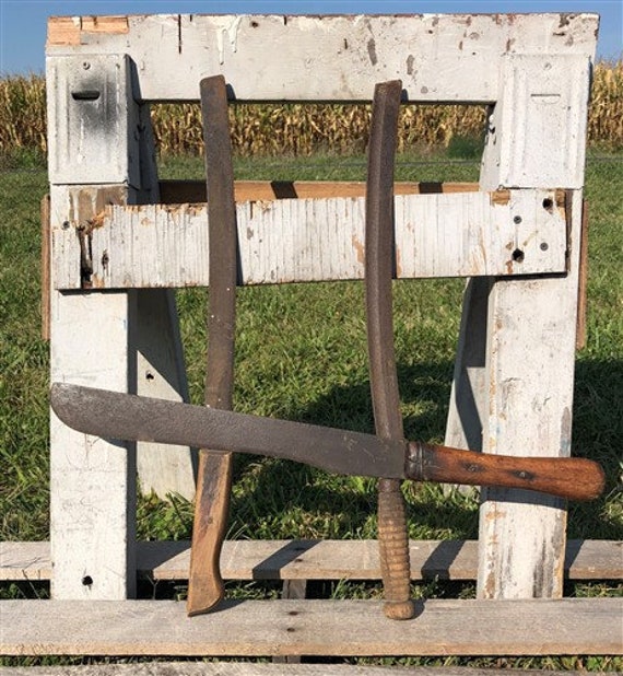 3 Machete Corn Knives Amish Hay Scythe Knife Blades Etsy