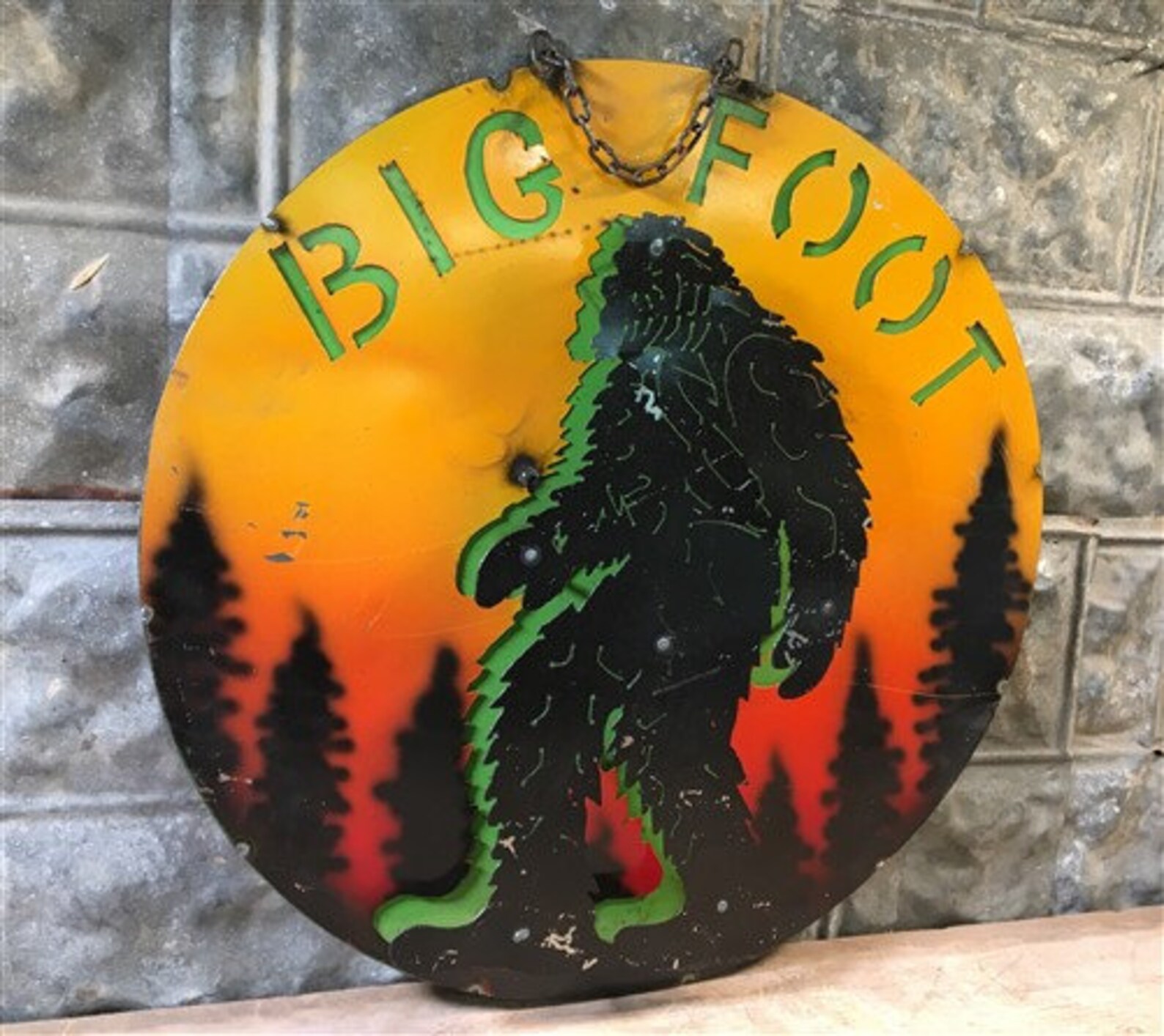 3D Bigfoot Metal Sign Metal Art Hanging Sign Yeti Sasquatch Etsy