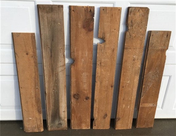 6 Barn Wood Reclaimed Planks Wall Siding Boards Rabbet Edge - Etsy Sweden