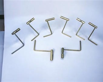 Brass Kitchen Clock Key Lot, Vintage Wind Up Clock Keys, Clockmaker Replacements