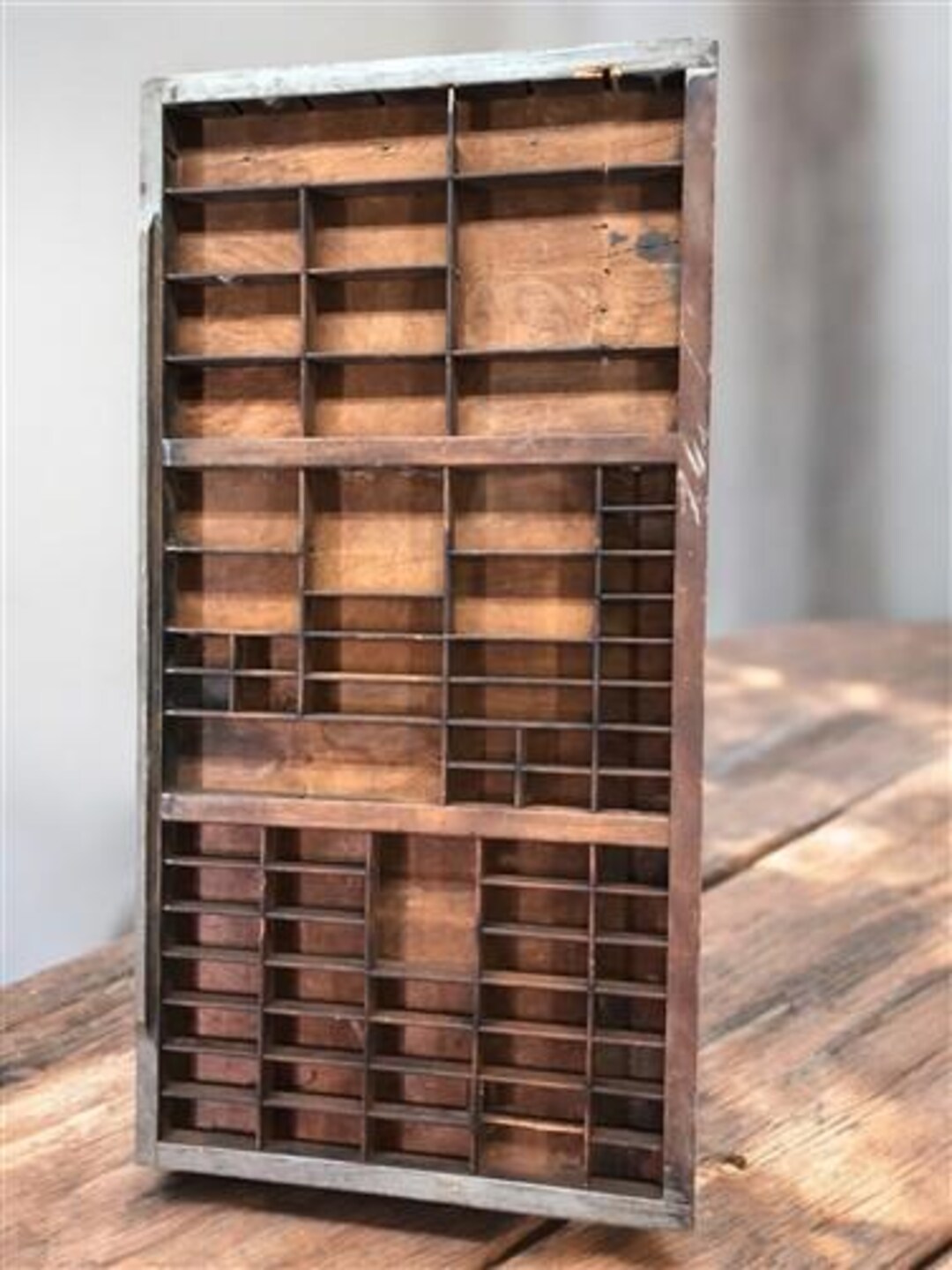 Typesetting Drawer Printer Drawer Wood Block Typeset Tray, Letterpress Thimble Shell ...