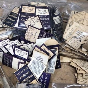 Watch Mainsprings Lot, NOS Watch Component Movement Parts, Replacement Parts image 6