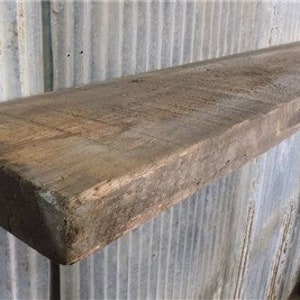 Estante flotante, Chimenea de madera de pino macizo 2x10, Viga rústica Z de montaje en pared, Estante flotante rústico, Estante de pino, Estante flotante de granja
