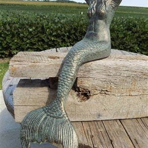 Cast Iron Mermaid, Mermaid Decor, Mermaid Figurine, Nautical Decor, Mermaids, Mermaid Decor, Mermaid Figurine, Nautical Decor
