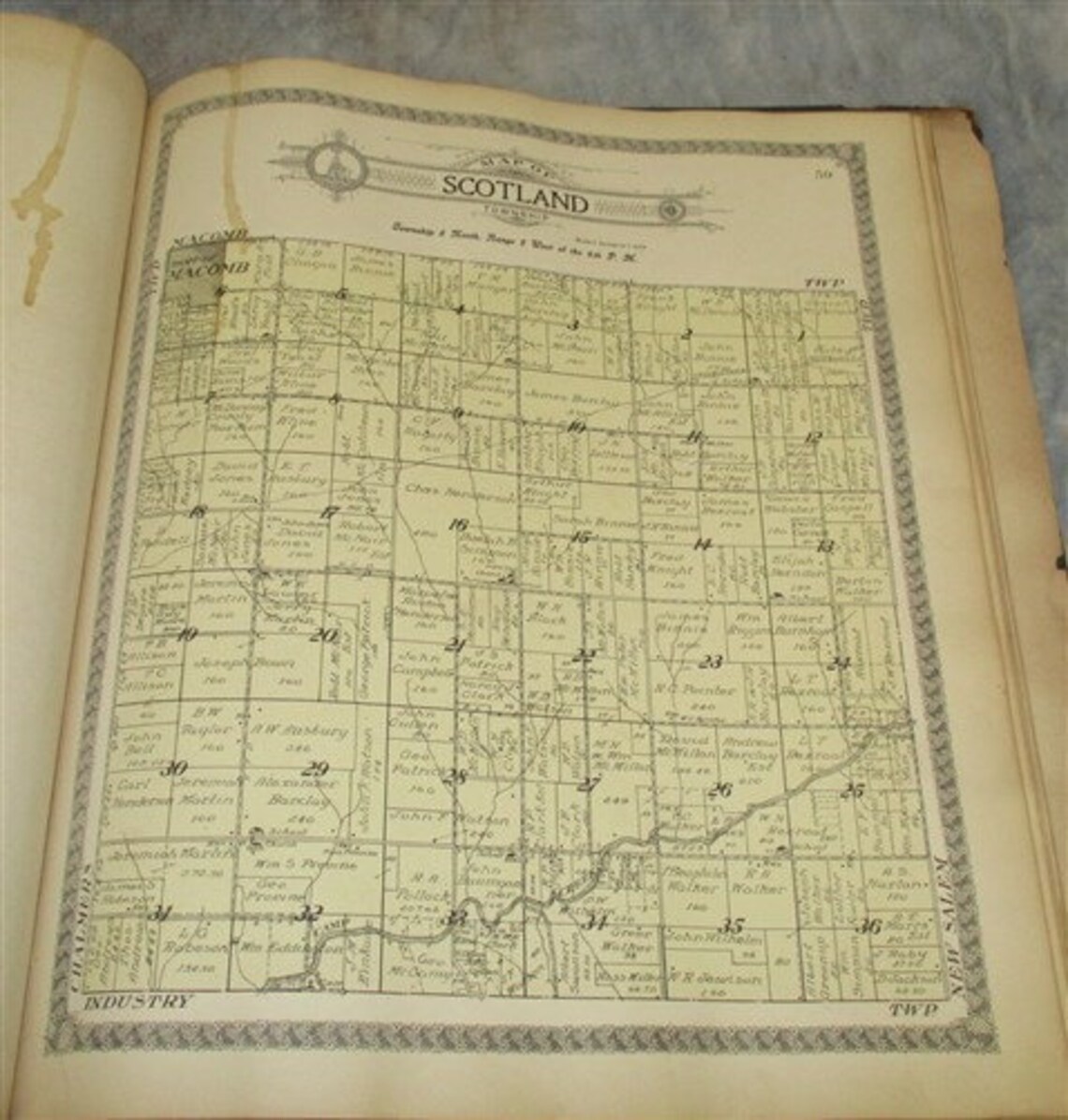 1913 Atlas Mcdonough County Illinois Plat Book Maps Genealogy Etsy