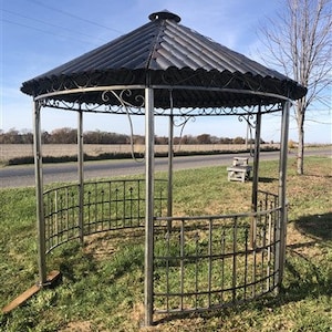 Metal Roof Gazebo, Backyard Gazebo, Metal Pergola, Outdoor Patio, Garden Arbor D, Outdoor Gazebo Iron Gazebo, Garden Decor Wedding Decor