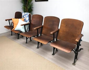 1940s Theater Chair シアターチェア シアターベンチ フォールディング