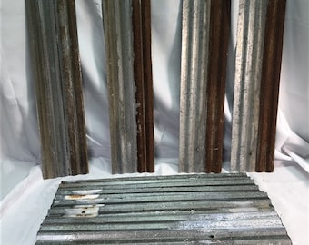 12 Tin Sheet Pieces, Art Craft Accent Tin, Decorative Backsplash, Reclaimed B,